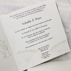 Faire part Mariage 49306 Lin L'ecume des jours Faire Part Selection 3