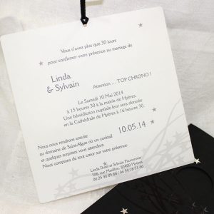 Faire part Mariage 49320 Noir Blanc Twilight Faire Part Selection 3