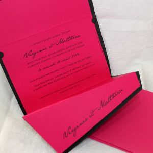 Faire part Mariage 49322 Noir Fuchsia Burlesque Faire Part Selection 3