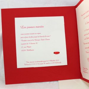 Faire part Mariage 49326 Rouge Les vendanges de feu Faire Part Selection invitation