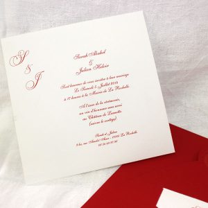 Faire part Mariage 49348 Rouge Braveheart Faire Part Selection 3