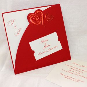 Faire part Mariage 49348 Rouge Braveheart Faire Part Selection