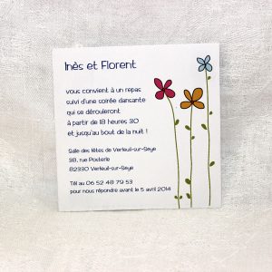 Invitation Mariage 59350 Fuchsia Jeux d'enfants Faire Part Selection